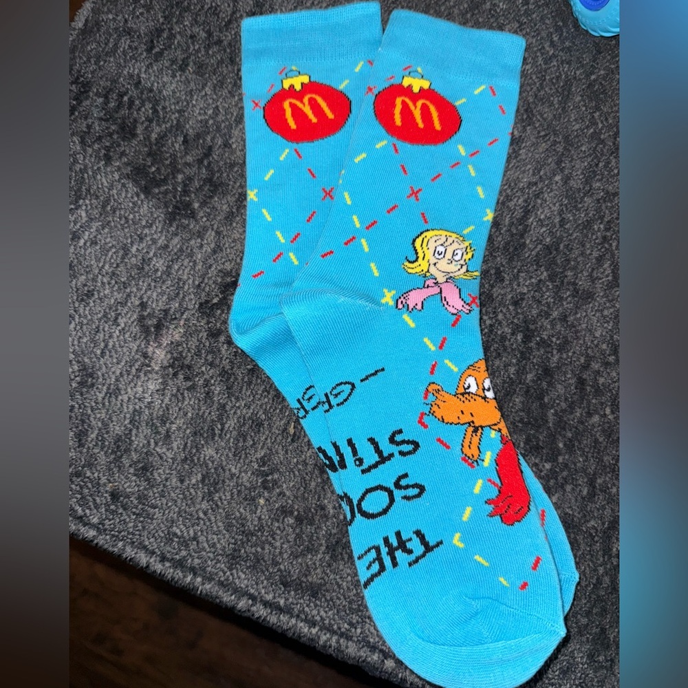 Grinch McDonald's Blue Socks